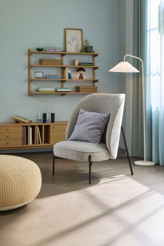 Hübsch Area light grey lounge chair