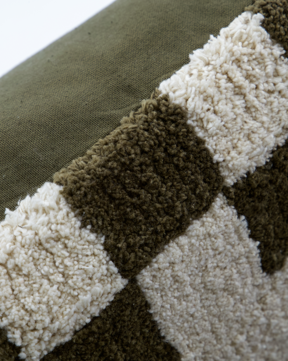 House Doctor tyynynpäällinen HD Chess,vihreä, luonnonvalkoinen