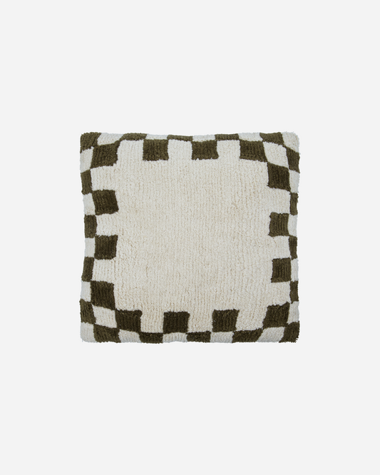 House Doctor tyynynpäällinen HD Chess,vihreä, luonnonvalkoinen