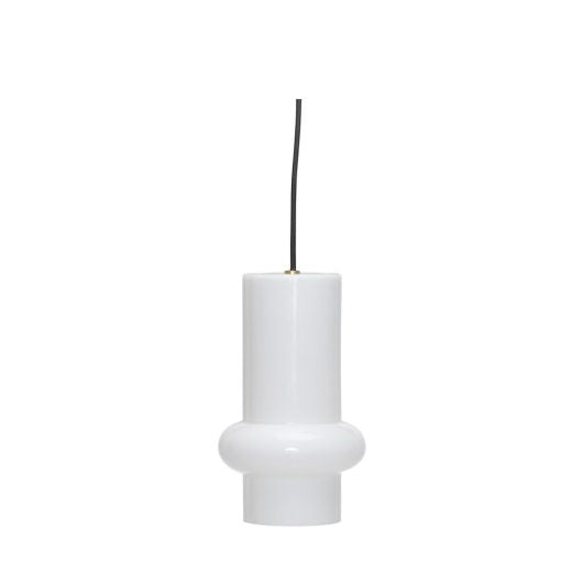 Hübsch Pilule Down shiny white lamp